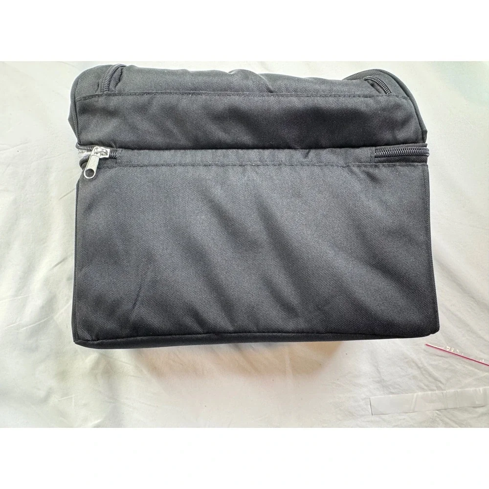 Thermos Insulated Lunch Lugger Black Soft Cooler Bag Front Pocket Strap